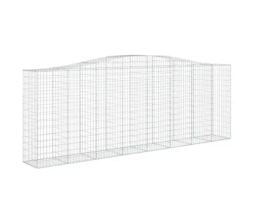 Išlenkti Gabiono Krepšiai, 9Vnt., 400X50X140/160cm Geležis