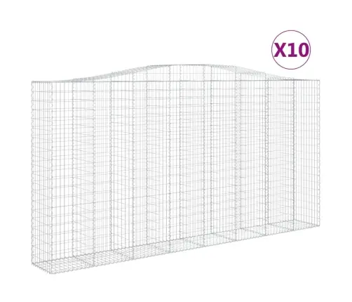 Kaarekujulised Gabioonkorvid 10 Tk, 400X50X200/220 cm Raud