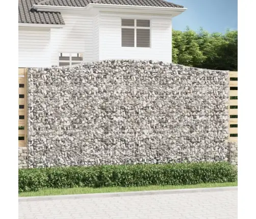 Arkveida Gabiona Grozi, 5 Gb., 400X50X220/240Cm, Cinkota Dzelzs Vidaxl