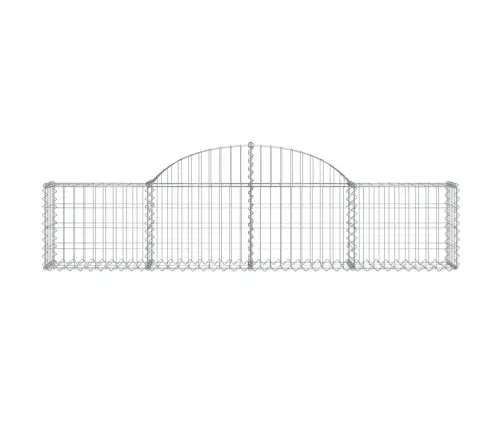 Išlenkti Gabiono Krepšiai, 3Vnt., 200X30X40/60cm Geležis