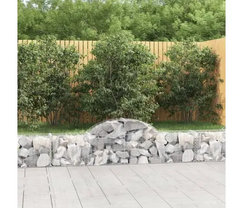 Arkveida Gabiona Grozi, 5 Gb., 200X30X40/60 Cm, Cinkota Dzelzs Vidaxl