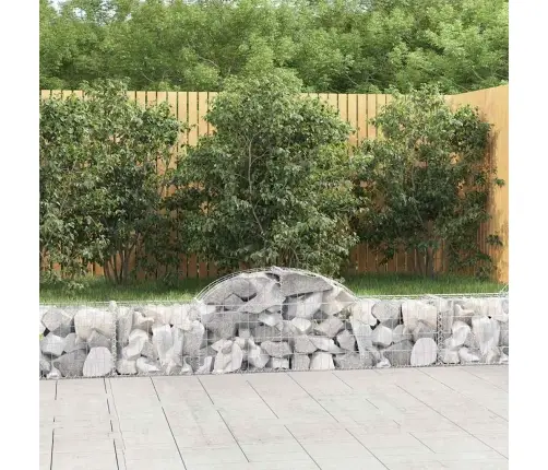 Išlenkti Gabiono Krepšiai, 14Vnt., 200X30X40/60cm Geležis