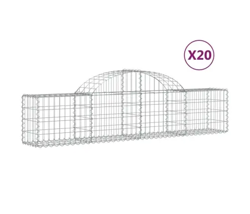 Kaarekujulised Gabioonkorvid 20 Tk, 200X30X40/60 cm Raud