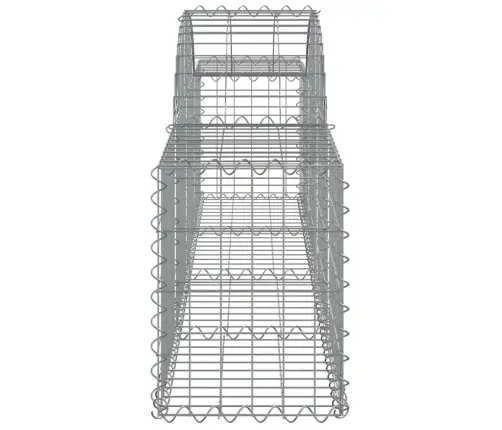 Arkveida Gabiona Grozi, 25 Gb., 200X30X40/60 Cm, Cinkota Dzelzs Vidaxl