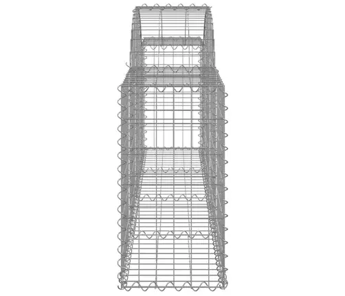 Arkveida Gabiona Grozi, 7 Gb., 200X30X60/80 Cm, Cinkota Dzelzs Vidaxl