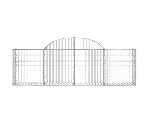 Arkveida Gabiona Grozi, 25 Gb., 200X30X60/80 Cm, Cinkota Dzelzs Vidaxl