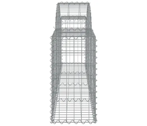 Arkveida Gabiona Grozi, 25 Gb., 200X30X60/80 Cm, Cinkota Dzelzs Vidaxl