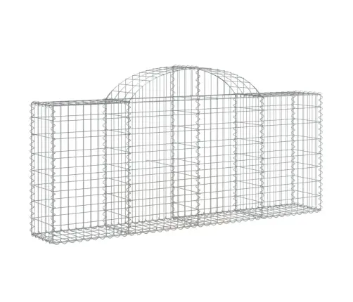 Arkveida Gabiona Grozi, 5 Gb., 200X30X80/100Cm, Cinkota Dzelzs Vidaxl