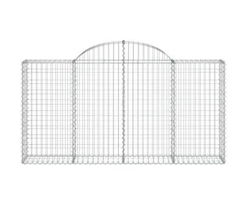 Arkveida Gabiona Grozi, 4 Gb., 200X30X100/120Cm, Cinkota Dzelzs Vidaxl