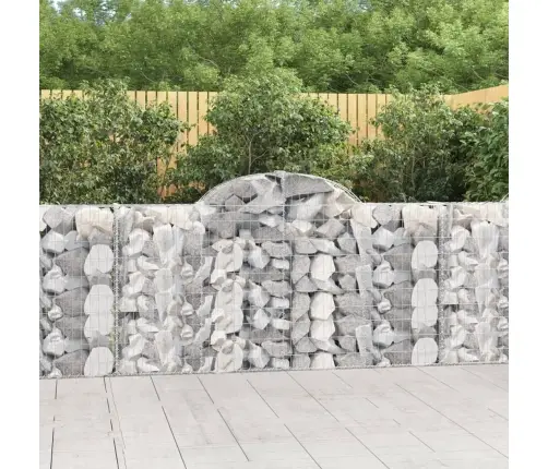 Arkveida Gabiona Grozi, 5 Gb., 200X30X100/120Cm, Cinkota Dzelzs Vidaxl