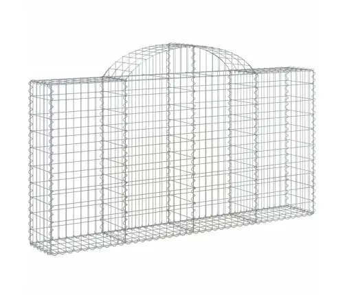 Arkveida Gabiona Grozi, 7 Gb., 200X30X100/120Cm, Cinkota Dzelzs Vidaxl