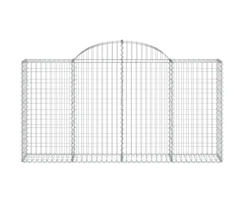 Arkveida Gabiona Grozi, 10Gb., 200X30X100/120Cm, Cinkota Dzelzs Vidaxl