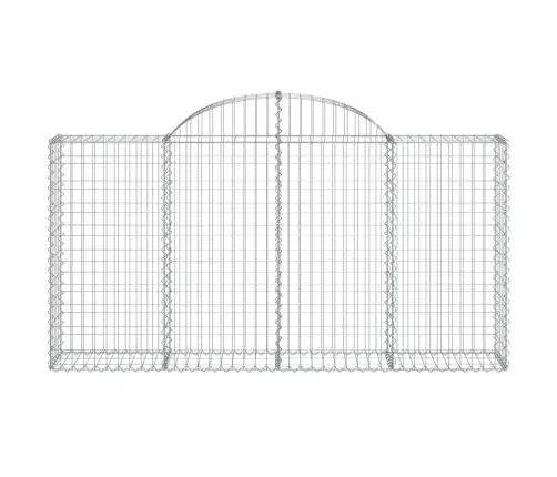 Arkveida Gabiona Grozi, 11Gb., 200X30X100/120Cm, Cinkota Dzelzs Vidaxl