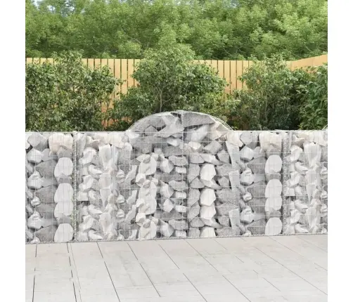 Arkveida Gabiona Grozi, 11Gb., 200X30X100/120Cm, Cinkota Dzelzs Vidaxl