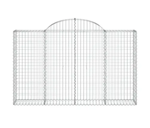 Arkveida Gabiona Grozi, 4 Gb., 200X30X120/140Cm, Cinkota Dzelzs Vidaxl