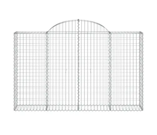 Arkveida Gabiona Grozi, 13Gb., 200X30X120/140Cm, Cinkota Dzelzs Vidaxl