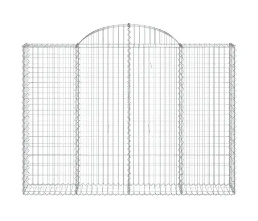 Arkveida Gabiona Grozi, 10Gb., 200X30X140/160Cm, Cinkota Dzelzs Vidaxl