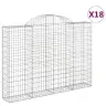 Kaarekujulised Gabioonkorvid 18 Tk, 200X30X140/160 cm Raud