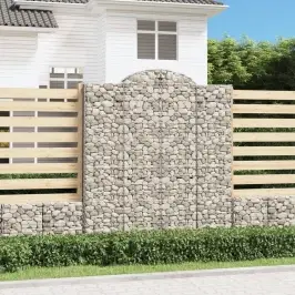 Kaarekujulised Gabioonkorvid 4 Tk, 200X30X220/240 cm Raud