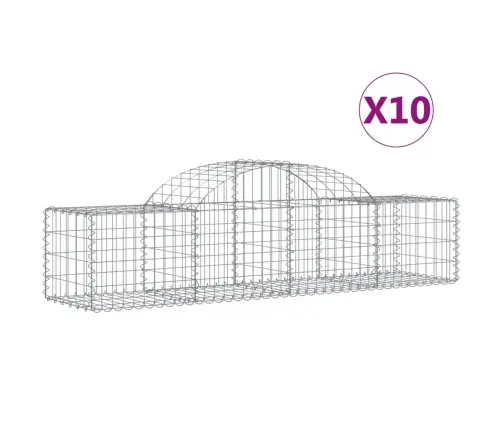 Kaarekujulised Gabioonkorvid 10 Tk, 200X50X40/60 cm Raud