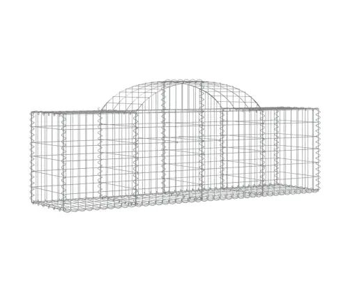 Arkveida Gabiona Grozi, 3 Gb., 200X50X60/80 Cm, Cinkota Dzelzs Vidaxl