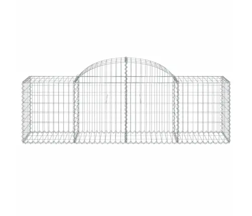 Arkveida Gabiona Grozi, 40 Gb., 200X50X60/80 Cm, Cinkota Dzelzs Vidaxl