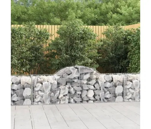 Arkveida Gabiona Grozi, 50 Gb., 200X50X60/80 Cm, Cinkota Dzelzs Vidaxl