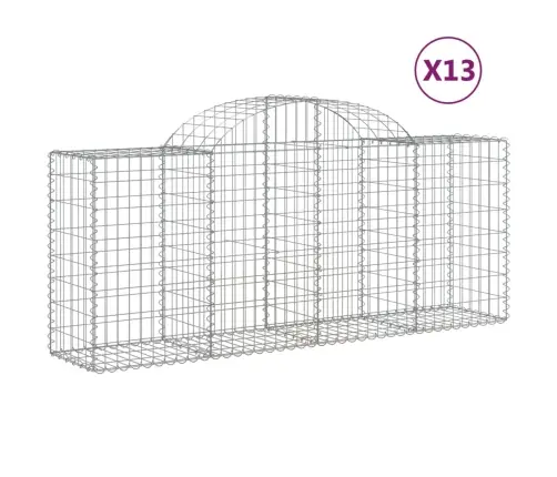 Kaarekujulised Gabioonkorvid 13, 200X50X80/100Cm Tsingitud Raud