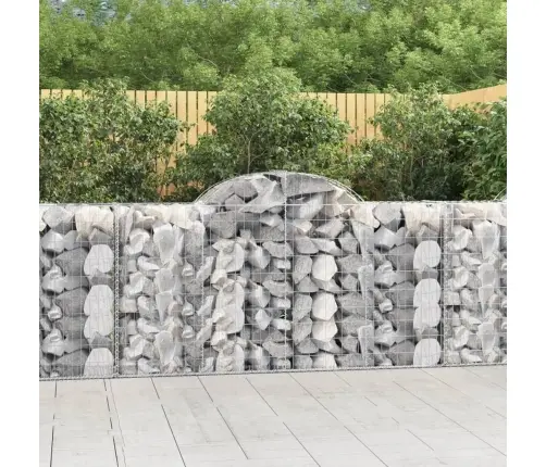 Arkveida Gabiona Grozi, 14Gb., 200X50X100/120Cm, Cinkota Dzelzs Vidaxl