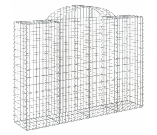 Arkveida Gabiona Grozi, 7 Gb., 200X50X140/160Cm, Cinkota Dzelzs Vidaxl