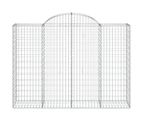 Arkveida Gabiona Grozi, 9 Gb., 200X50X140/160Cm, Cinkota Dzelzs Vidaxl