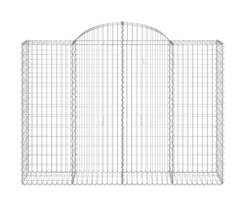 Arkveida Gabiona Grozi, 10Gb., 200X50X140/160Cm, Cinkota Dzelzs Vidaxl