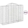 Arkveida Gabiona Grozi, 13Gb., 200X50X140/160Cm, Cinkota Dzelzs Vidaxl
