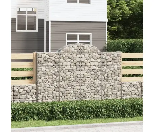 Arkveida Gabiona Grozi, 40Gb., 200X50X140/160Cm, Cinkota Dzelzs Vidaxl