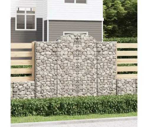 Arkveida Gabiona Grozi, 11Gb., 200X50X160/180Cm, Cinkota Dzelzs Vidaxl