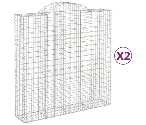 Kaarekujulised Gabioonkorvid 2 Tk, 200X50X200/220 cm Raud