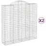 Kaarekujulised Gabioonkorvid 2 Tk, 200X50X200/220 cm Raud