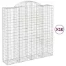 Kaarekujulised Gabioonkorvid 10 Tk, 200X50X200/220 cm Raud