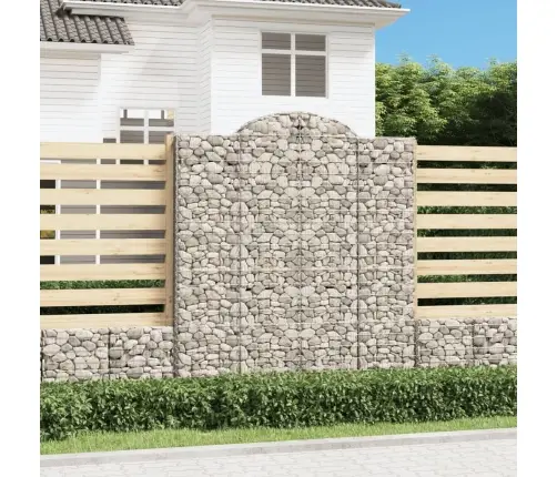 Išlenkti Gabiono Krepšiai, 4Vnt., 200X50X220/240cm Geležis