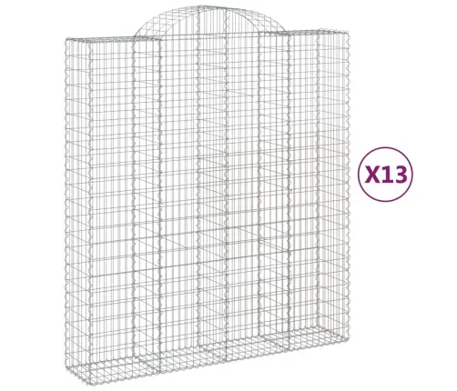 Kaarekujulised Gabioonkorvid 13 Tk, 200X50X220/240 cm Raud