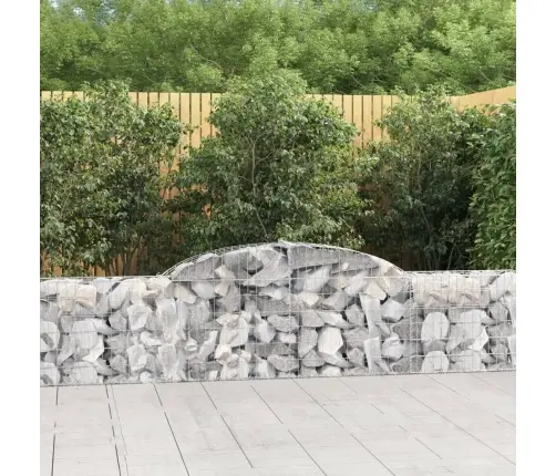 Išlenkti Gabiono Krepšiai, 2Vnt., 300X30X60/80cm Geležis