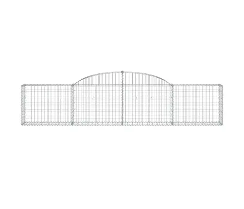 Arkveida Gabiona Grozi, 4 Gb., 300X30X60/80 Cm, Cinkota Dzelzs Vidaxl