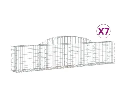 Kaarekujulised Gabioonkorvid 7 Tk, 300 X 30 X 60/80 cm Raud