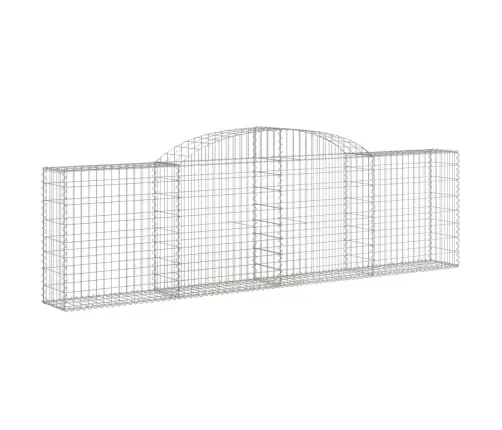 Išlenkti Gabiono Krepšiai, 7Vnt., 300X30X80/100cm Geležis