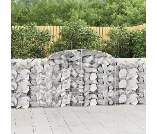 Kaarekujulised Gabioonkorvid 12 Tk, 300X30X100/120 cm Raud