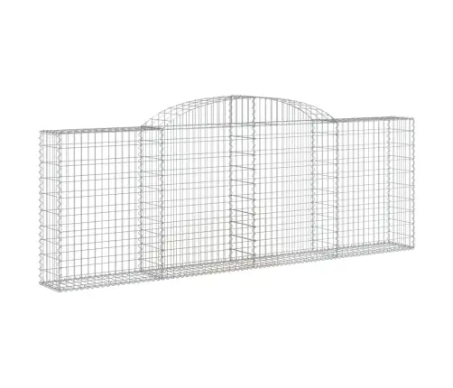 Arkveida Gabiona Grozi, 17Gb., 300X30X100/120Cm, Cinkota Dzelzs Vidaxl