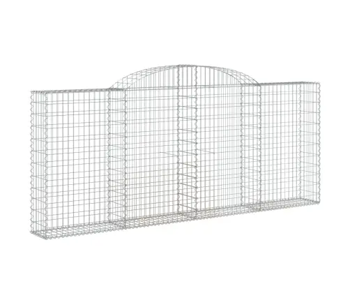 Arkveida Gabiona Grozi, 2 Gb., 300X30X120/140Cm, Cinkota Dzelzs Vidaxl