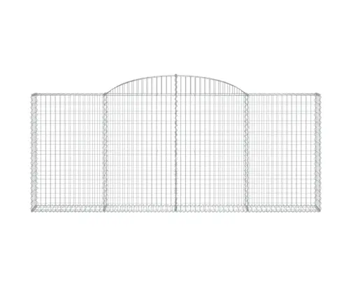 Arkveida Gabiona Grozi, 2 Gb., 300X30X120/140Cm, Cinkota Dzelzs Vidaxl