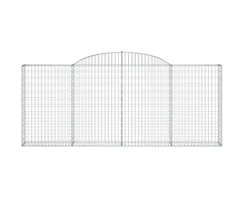 Arkveida Gabiona Grozi, 7 Gb., 300X30X120/140Cm, Cinkota Dzelzs Vidaxl