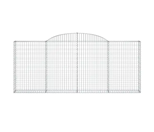 Arkveida Gabiona Grozi, 9 Gb., 300X30X120/140Cm, Cinkota Dzelzs Vidaxl Arkveida Gabiona Grozi, 9 Gb., 300X30X120/140Cm, Cinkota Dzelzs Vidaxl